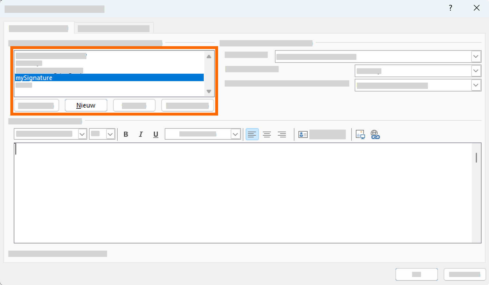 handtekening toevoegen in Outlook