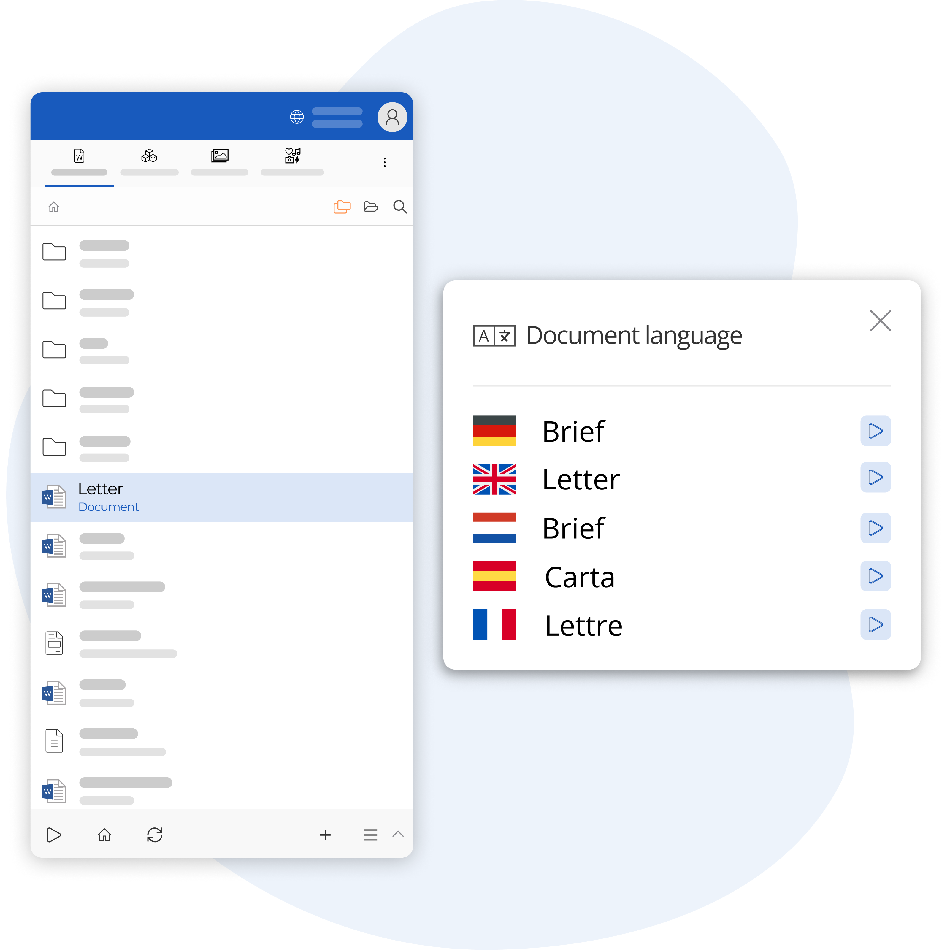 Create documents in any language with eformity's integration in Microsoft Word for consistent multilingual communication.