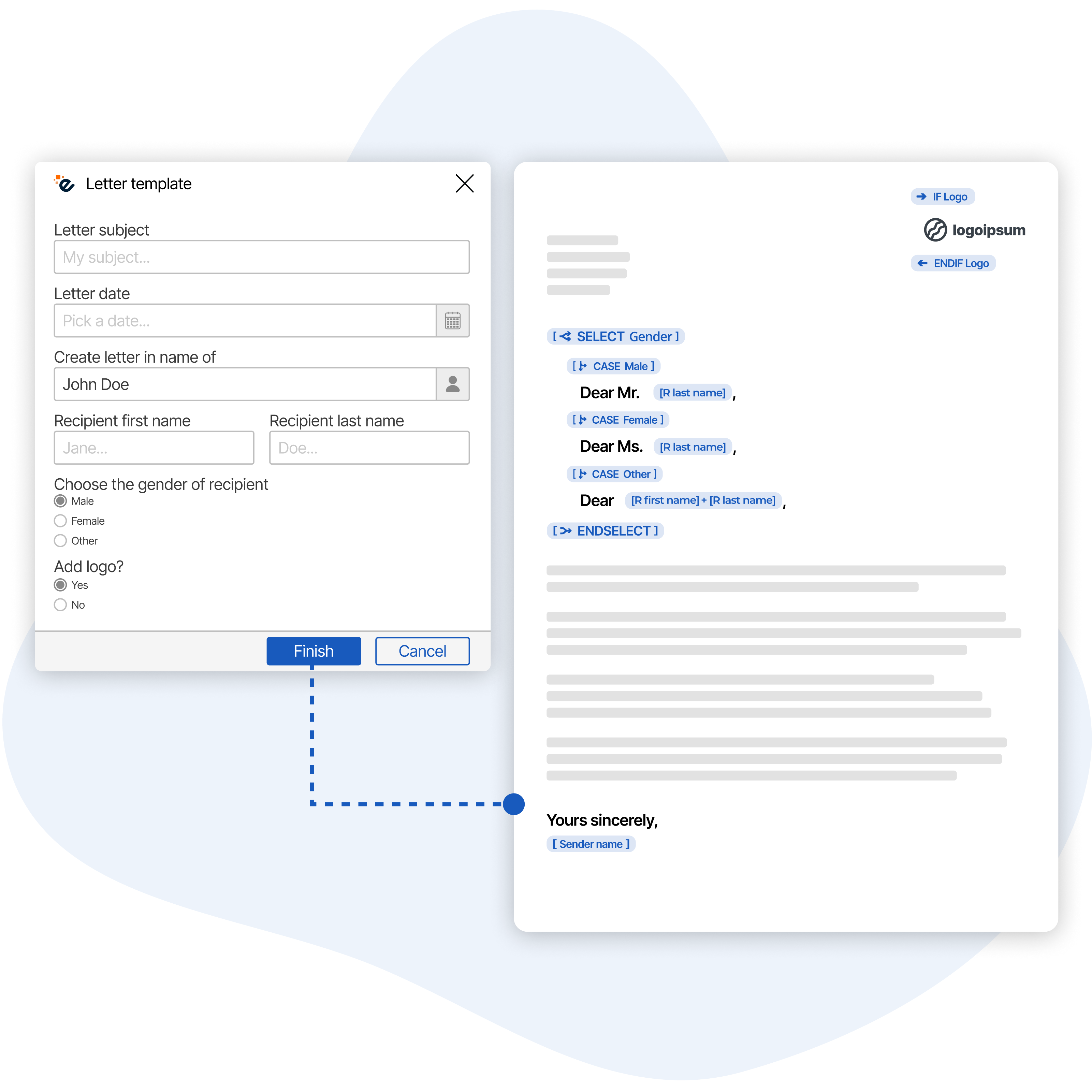 Create documents with conditional logic in Microsoft Word using eformity for adaptive and efficient document creation.