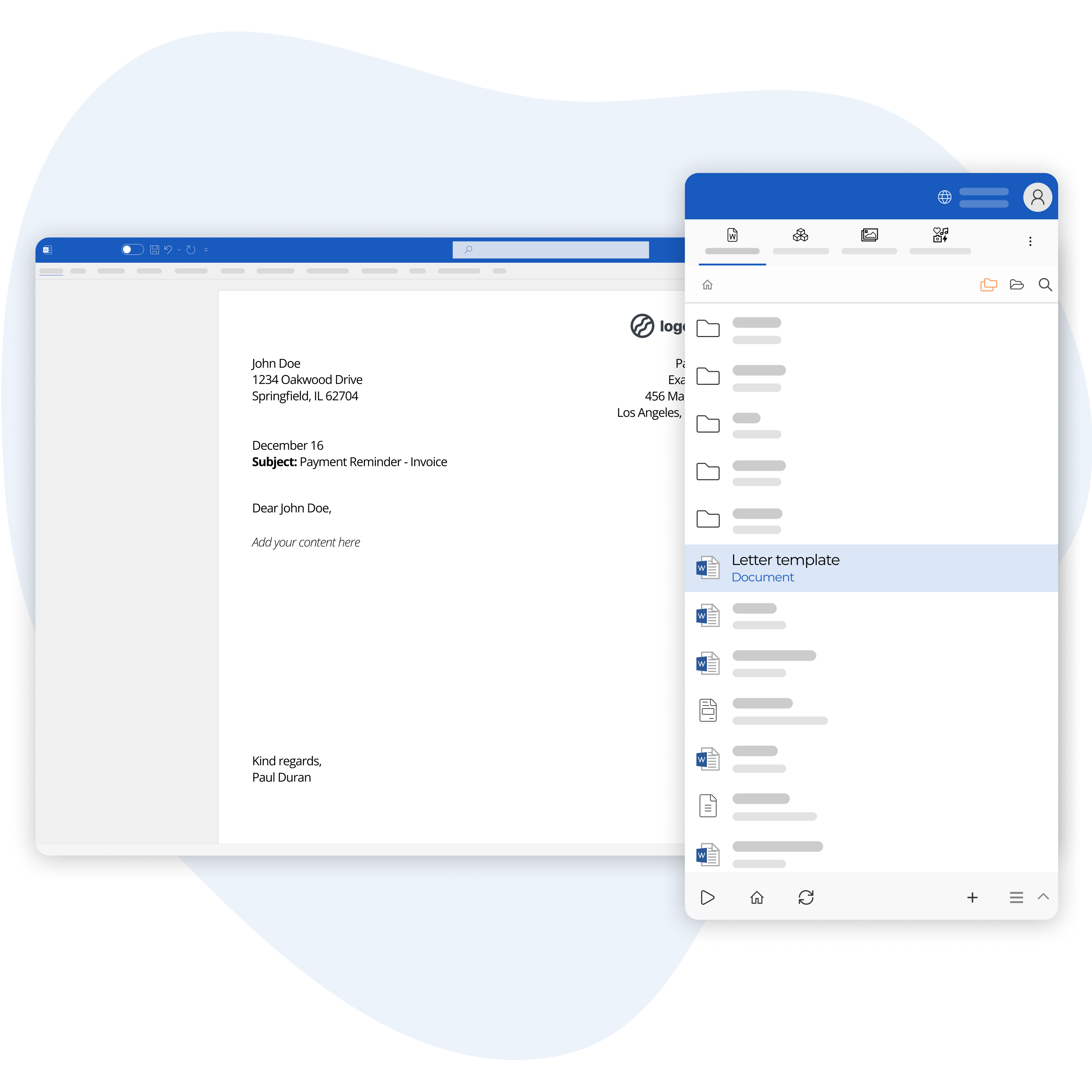 eformity is seamlessly integrated into Microsoft Word for efficient document creation and management.